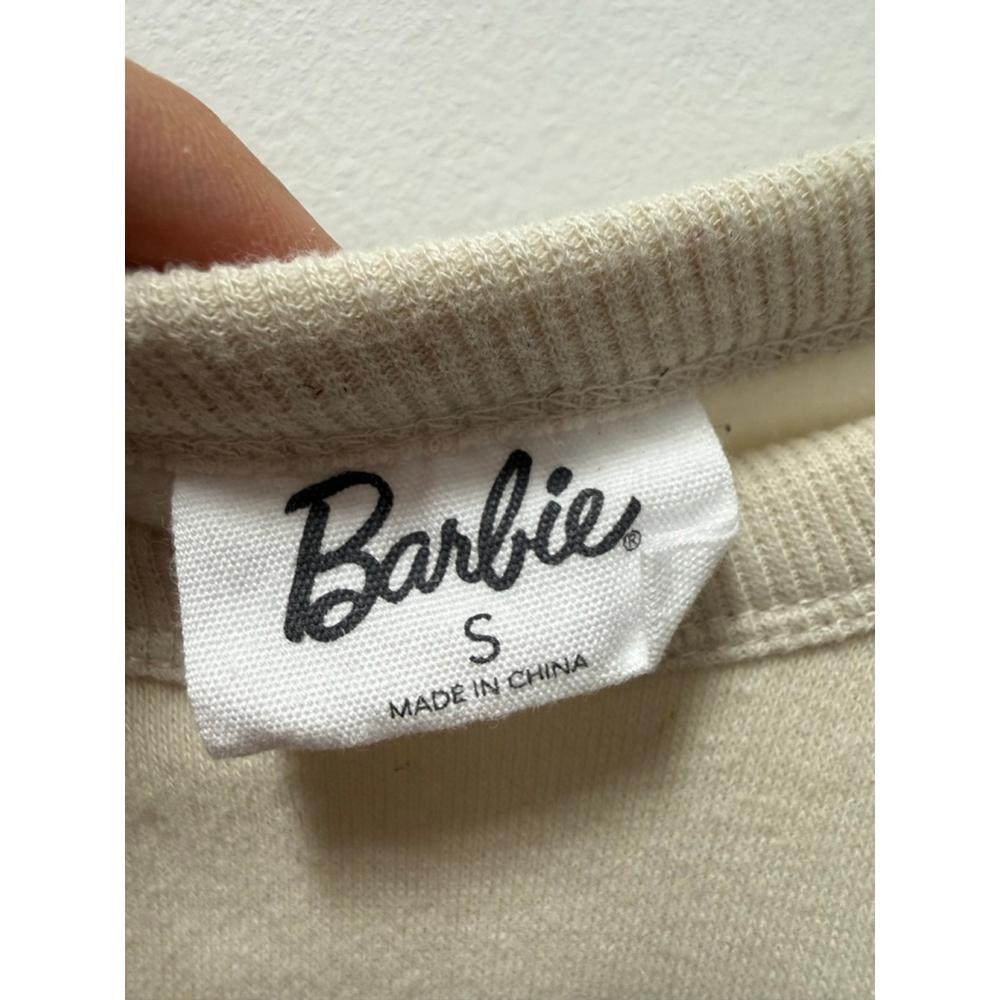 Women's Barbie Beige Multi-color Graphic Sweatshirt S - Picture 2 of 3